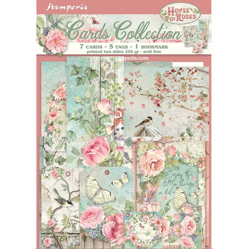 Stamperia Cards Collection House of Roses (SBCARD04) ( SBCARD04)